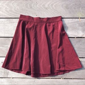 Brandy Melville Maroon Skater Skirt